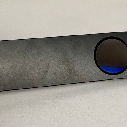 Olympus Microscope Analyzer Slider U-AN-2 shown from side, in good optical condition, used item