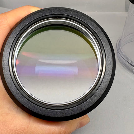 Leica PLANAPO 1.0x 10450028 Stereo Microscope Objective f/M-series lens showing optical clarity and quality.