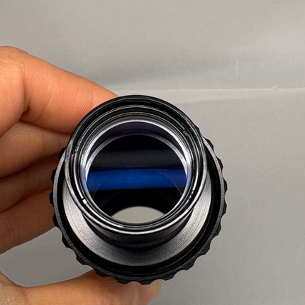 Leica Microscope C-mount Camera Adapter 0.63x 10446261 showing lens opening and black exterior design.