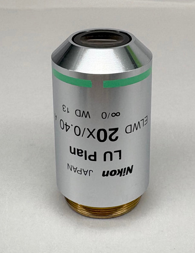 Nikon LU Plan ELWD 20x0.40 ∞/0 EPI WD 13 M25 Microscope Objective, high-quality microscope lens.