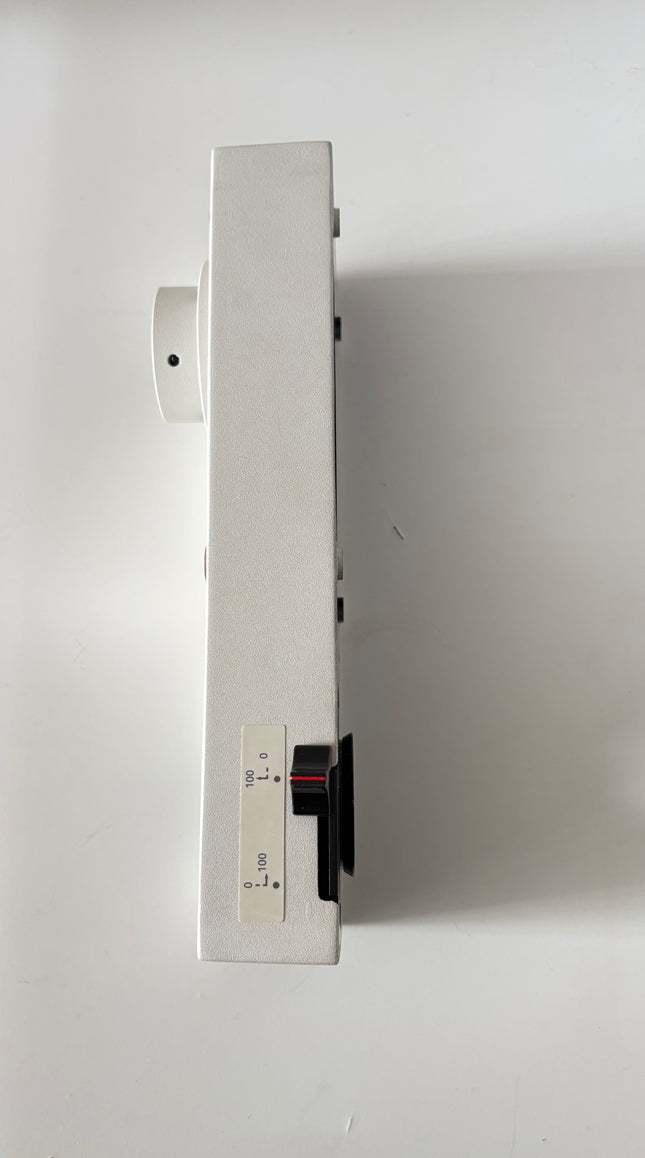 Nikon Y-IDP Dual Microscope Camera Port side view with controls for use with Nikon E and I series microscopes.
