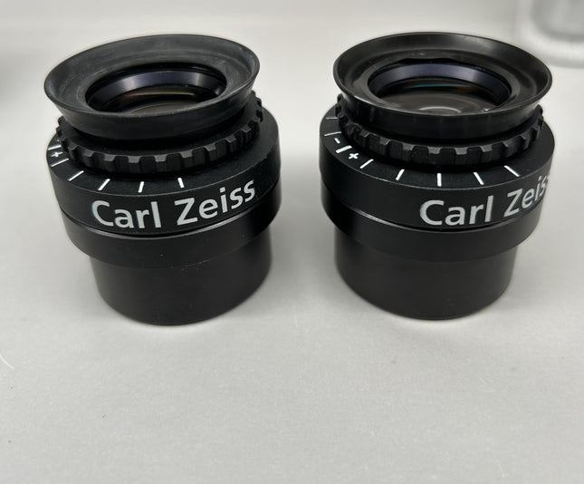 Zeiss Magnetic 10x Eyepieces for OPMI Microscope image showing two eyepieces in good optical condition