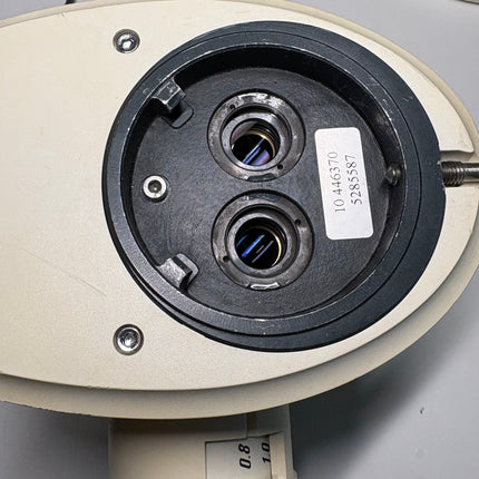 Leica MZ12.5 Stereo Microscope Zoom body 10446370 showing optical lens section for examination