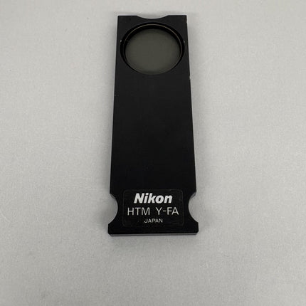 Nikon Microscope Analyzer Polarizer HTM Y-FA for DIC, used, in good optical condition.
