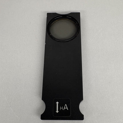 Nikon Microscope Analyzer Polarizer HTM Y-FA for DIC, used optical component, in good condition.