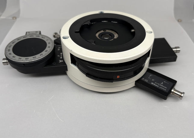 Nikon Pol Microscope P-I Intermediate Tube W/Analyzer-NC W/P-CL Quarter Wave Tint Plate