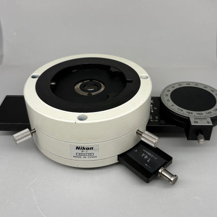 Nikon Pol Microscope P-I Intermediate Tube W/Analyzer-NC W/P-CL Quarter Wave Tint Plate