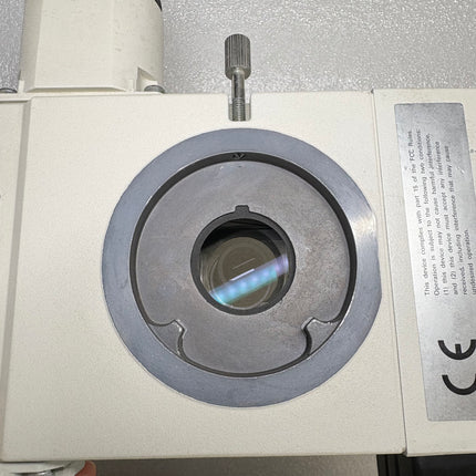 Close-up view of the Nikon Microscope Y-THM Main Teaching Unit's lens holder.