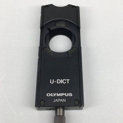 Olympus Microscope U-DICT Transmitted DIC Nomarski Prism Slider, used optical equipment from Japan.