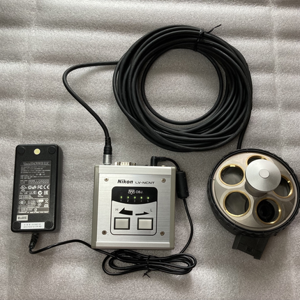 Nikon Microscope Objective Electric Turret Nosepiece Set LV-NU5A w/ LV-NCNT