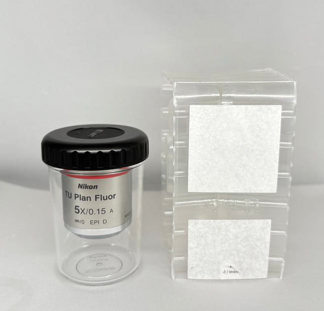 New Nikon TU Plan Fluor 5X/0.15 OFN25 WD18 BD M32mm MUE42050 Microscope Objective