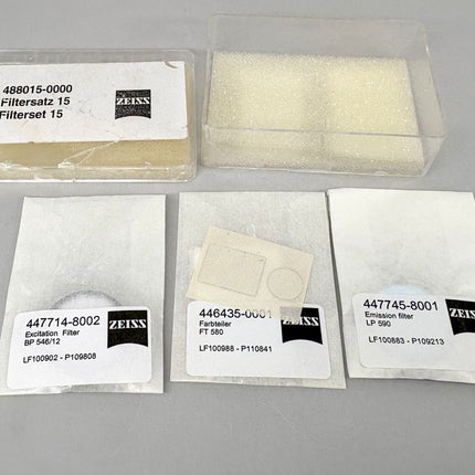 Zeiss Microscope Fluorescence Filter Set 15 Shift Free 488015-0000 new 