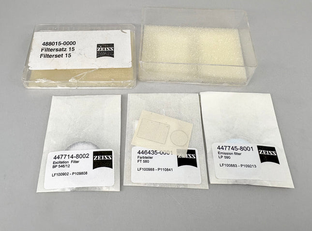 Zeiss Microscope Fluorescence Filter Set 15 Shift Free 488015-0000 new 