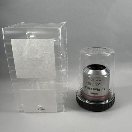 Nikon TU Plan Fluor 5X/0.15 OFN25 WD18 BD MUE42050 M32 Thread Microscope Objective