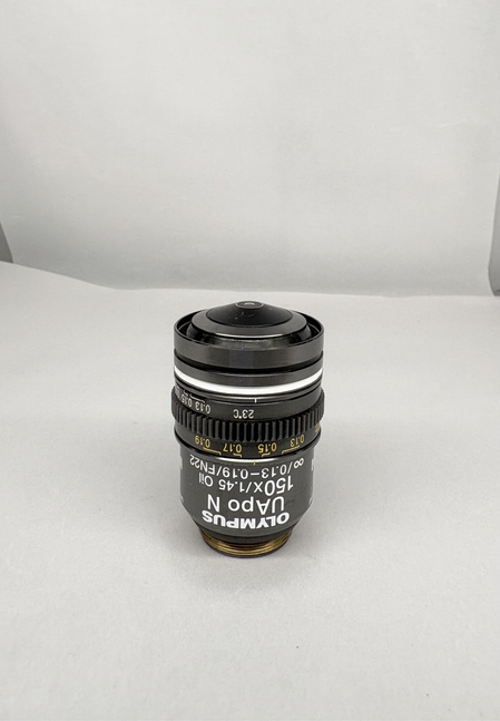 Olympus UApo N 150x/1.45 Oil ∞/0.13-0.19 /FN22 Microscope Objective TIRF UIS2
