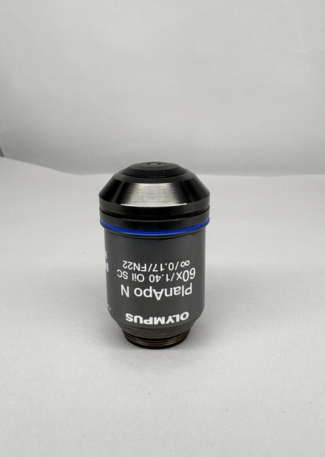 Olympus PlanApo N 60x1.40 Oil SC ∞/0.17 UIS2 A-Line Objective product image.